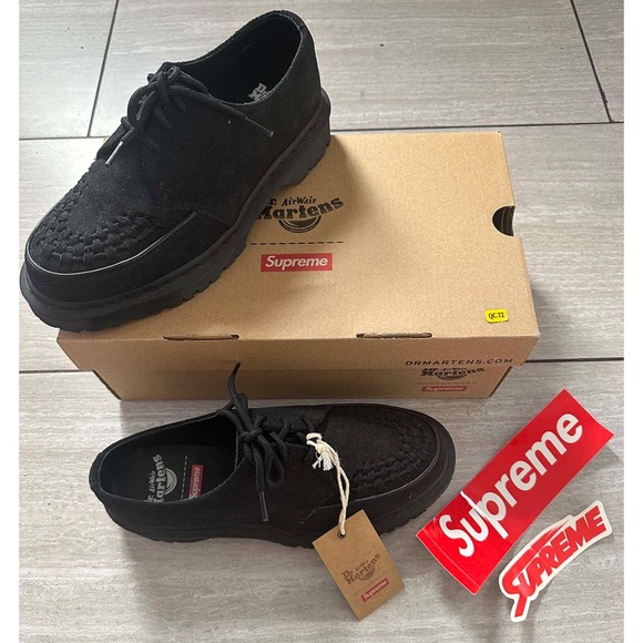 Supreme x Dr Martens: Ramsey Creeper shoes, black suede, eu 39, UNISEX - Picture 2 of 12